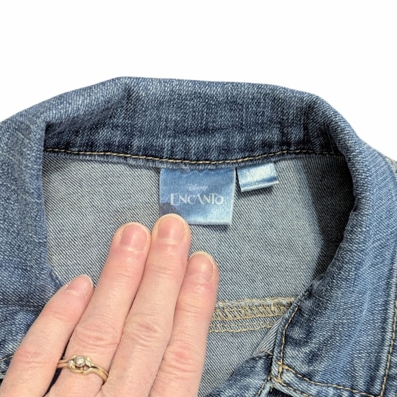 Girls Disney Encanto Denim Jacket, Size Small (6/6X) - Picture 3 of 4